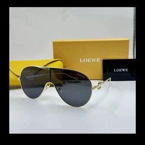 Loewe Women's Sunglasses with Gold Frame and Gray Lenses